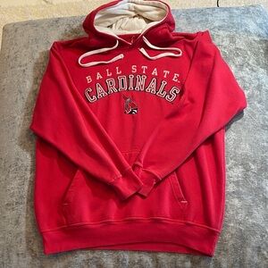 Ball State Cardinals Red Hoodie size Large {341}